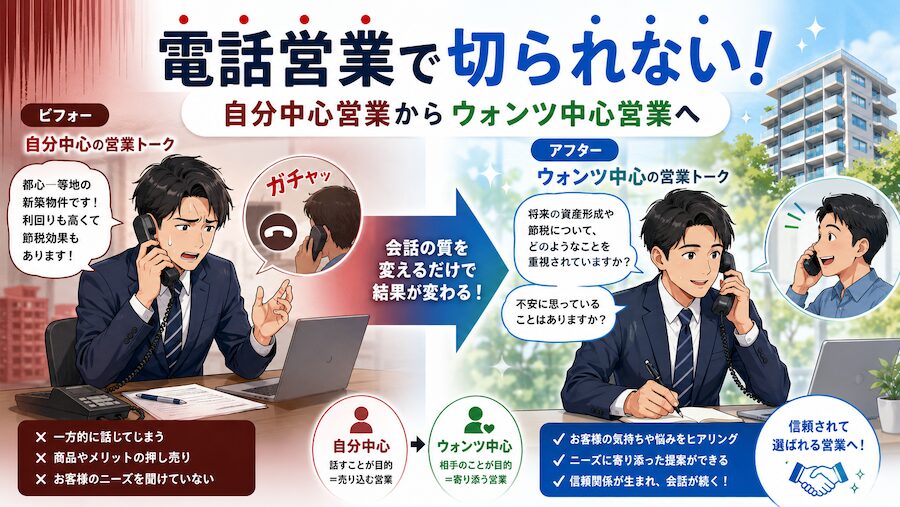投資用不動産営業コツ