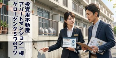 投資用不動産アパートマンション一棟のクロージング5つのコツ