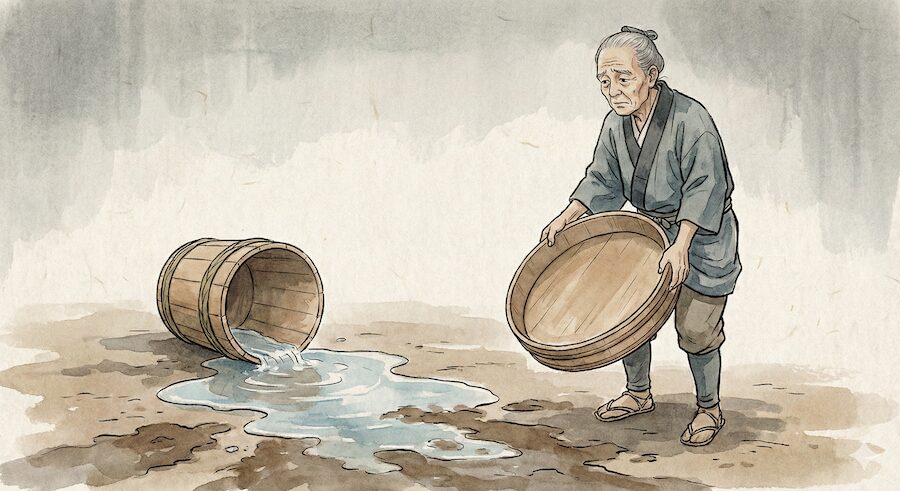 覆水盆に返らず