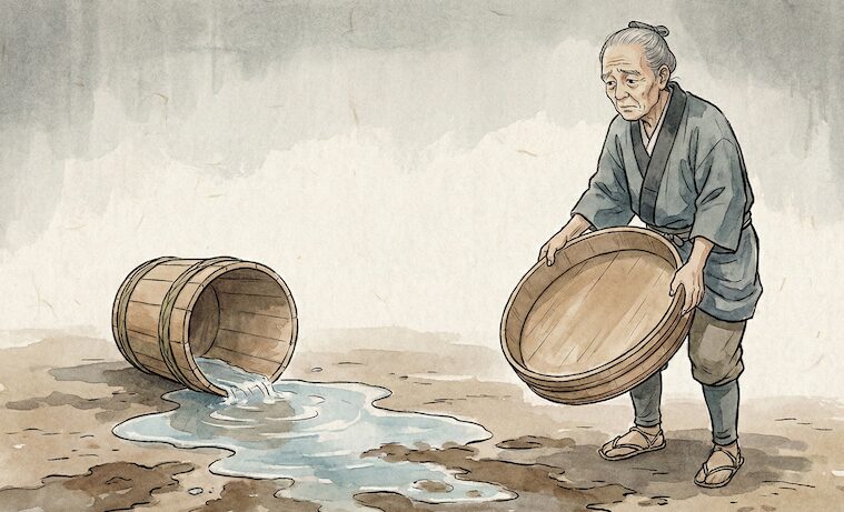 覆水盆に返らず