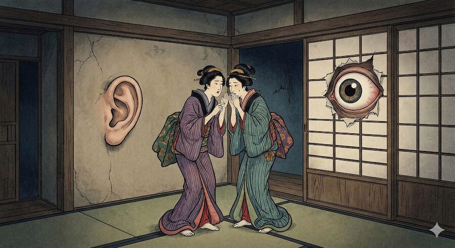 壁に耳あり障子に目あり