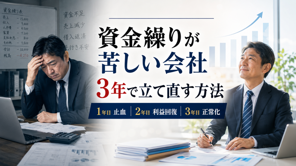 資金繰りが苦しい会社を再建する方法