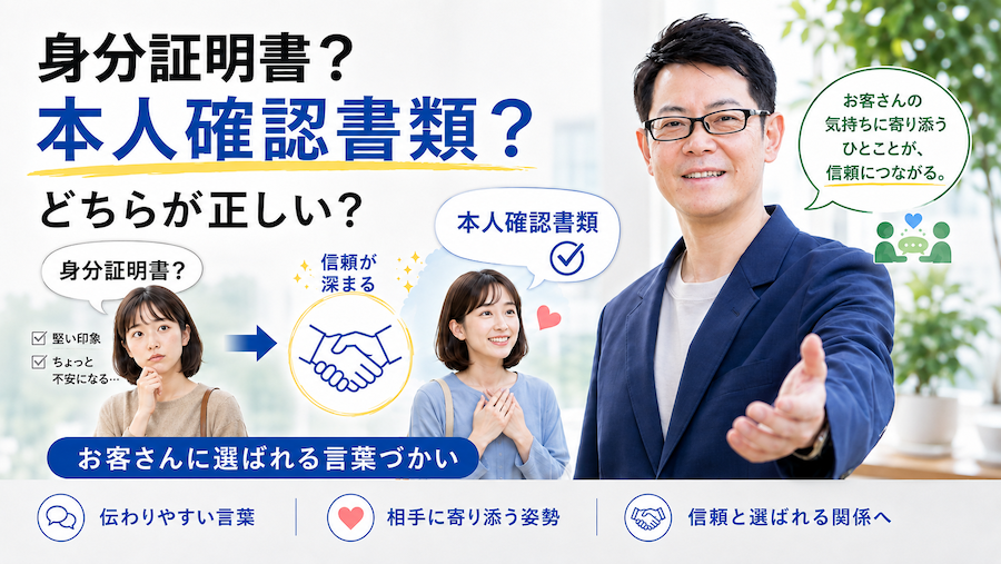 身分証明書と本人確認書類どちらが正しい?