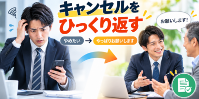 キャンセルひっくり返し