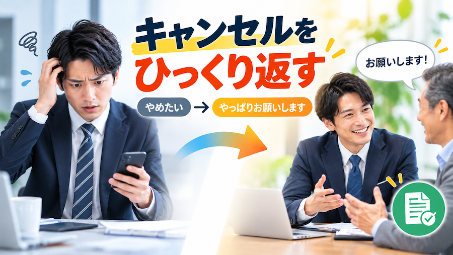 キャンセルひっくり返し