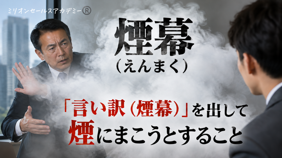 商談でお客さんの断り文句を煙幕という